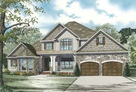 Traditional house plans 12-900 - front exterior, 3,990 sq ft, 4 bed, 3 bath house plans | Monster House Plans