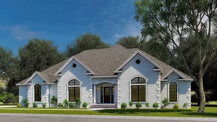 European house plans 12-902 - front exterior, 2,833 sq ft, 4 bed, 2 bath house plans | Monster House Plans