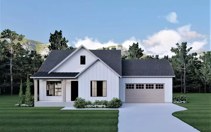 Traditional house plans 121-109 - front exterior, 1,209 sq ft, 3 bed, 2 bath house plans | Monster House Plans