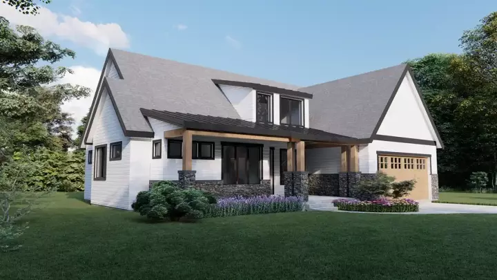 Modern Farmhouse house plans 121-111 - front exterior, 2,655 sq ft, 3 bed, 2 bath house plans | Monster House Plans