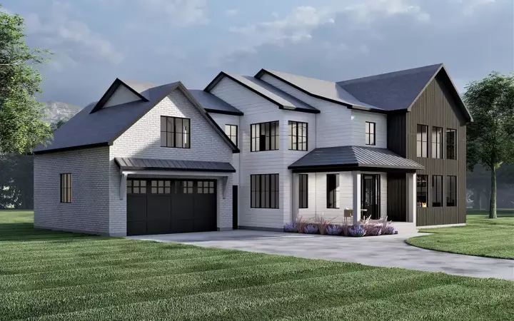 Farmhouse house plans 121-143 - front exterior, 3,231 sq ft, 4 bed, 3 bath house plans | Monster House Plans