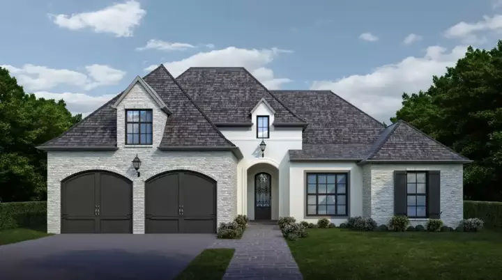 French Country house plans 122-110 - front exterior, 2,073 sq ft, 4 bed, 2 bath house plans | Monster House Plans