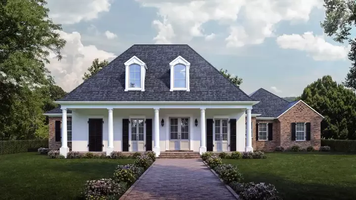Southern house plans 122-120 - front exterior, 2,800 sq ft, 4 bed, 3 bath house plans | Monster House Plans