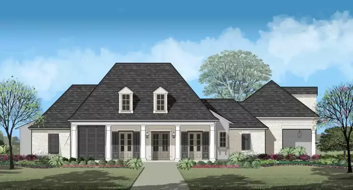 Southern house plans 122-126 - front exterior, 3,046 sq ft, 3 bed, 4 bath house plans | Monster House Plans