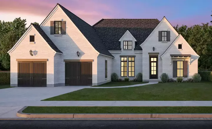 French Country house plans 122-137 - front exterior, 2,877 sq ft, 4 bed, 3 bath house plans | Monster House Plans