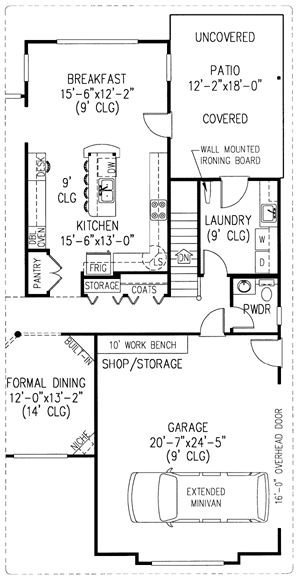 European Style Home Design Plan: 13-117