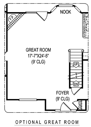 Country Style Home Design Plan: 13-133