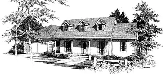 Southern house plans 14-150 - front exterior, 1,843 sq ft, 3 bed, 2 bath house plans | Monster House Plans