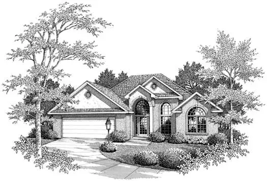Southern house plans 14-152 - front exterior, 1,893 sq ft, 3 bed, 2 bath house plans | Monster House Plans
