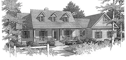 Country house plans 14-156 - front exterior, 1,926 sq ft, 3 bed, 2 bath house plans | Monster House Plans