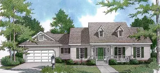 Country house plans 14-160 - front exterior, 2,069 sq ft, 3 bed, 2 bath house plans | Monster House Plans