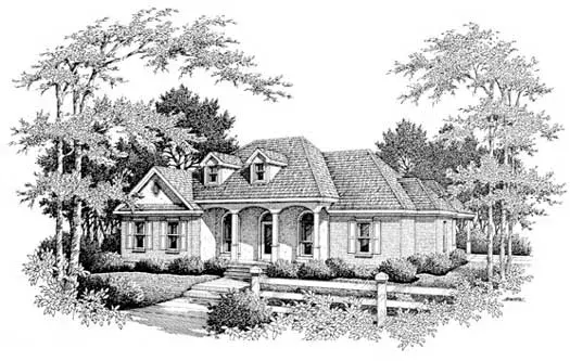 Southern house plans 14-164 - front exterior, 2,119 sq ft, 3 bed, 2 bath house plans | Monster House Plans