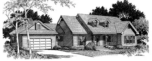 Country house plans 14-177 - front exterior, 2,483 sq ft, 4 bed, 3 bath house plans | Monster House Plans