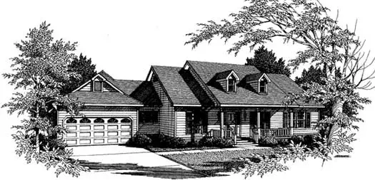 Country house plans 14-179 - front exterior, 2,519 sq ft, 4 bed, 3 bath house plans | Monster House Plans