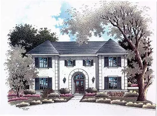 Mediterranean house plans 14-183 - front exterior, 2,599 sq ft, 4 bed, 4 bath house plans | Monster House Plans