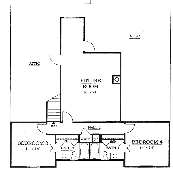 Upper/Second Floor Plan:14-183