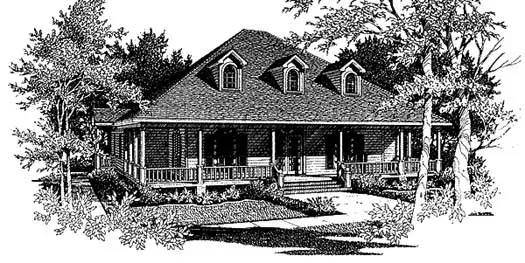 Southern house plans 14-188 - front exterior, 3,011 sq ft, 3 bed, 2 bath house plans | Monster House Plans