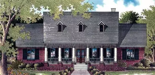 Southern house plans 14-190 - front exterior, 3,084 sq ft, 4 bed, 3 bath house plans | Monster House Plans