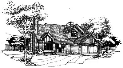 Contemporary house plans 15-148 - front exterior, 2,920 sq ft, 3 bed, 2 bath house plans | Monster House Plans