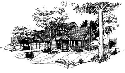 Country house plans 15-151 - front exterior, 1,957 sq ft, 3 bed, 2 bath house plans | Monster House Plans