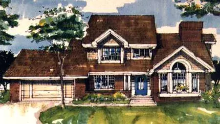 Traditional house plans 15-166 - front exterior, 2,650 sq ft, 4 bed, 2 bath house plans | Monster House Plans