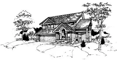 Contemporary house plans 15-167 - front exterior, 2,199 sq ft, 4 bed, 2 bath house plans | Monster House Plans