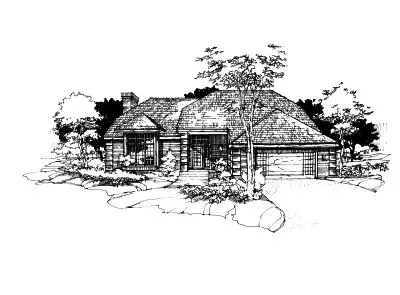 Contemporary house plans 15-169 - front exterior, 2,325 sq ft, 4 bed, 2 bath house plans | Monster House Plans