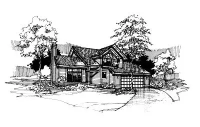 Contemporary house plans 15-176 - front exterior, 1,960 sq ft, 2 bed, 2 bath house plans | Monster House Plans