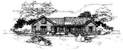 Contemporary house plans 15-184 - front exterior, 2,472 sq ft, 4 bed, 2 bath house plans | Monster House Plans