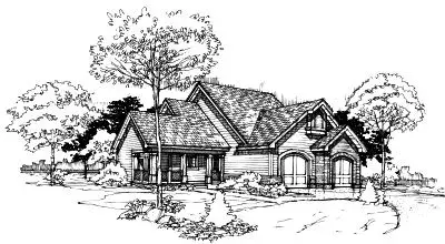 Northwest house plans 15-185 - front exterior, 1,860 sq ft, 3 bed, 2 bath house plans | Monster House Plans