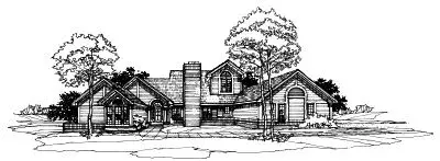 Contemporary house plans 15-189 - front exterior, 2,935 sq ft, 3 bed, 2 bath house plans | Monster House Plans