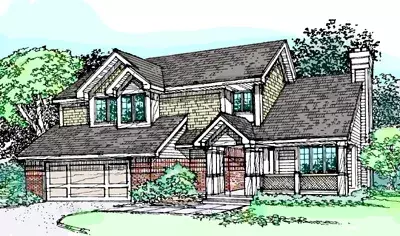 Northwest house plans 15-216 - front exterior, 1,850 sq ft, 3 bed, 2 bath house plans | Monster House Plans
