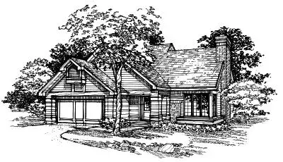Contemporary house plans 15-219 - front exterior, 1,522 sq ft, 3 bed, 2 bath house plans | Monster House Plans