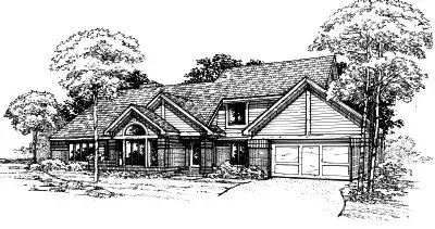 Contemporary house plans 15-231 - front exterior, 3,102 sq ft, 3 bed, 2 bath house plans | Monster House Plans