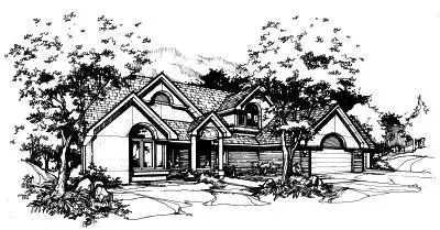 Contemporary house plans 15-238 - front exterior, 4,629 sq ft, 5 bed, 3 bath house plans | Monster House Plans