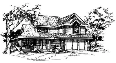 Traditional house plans 15-241 - front exterior, 2,285 sq ft, 3 bed, 2 bath house plans | Monster House Plans