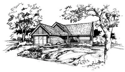 Ranch house plans 15-243 - front exterior, 1,571 sq ft, 3 bed, 2 bath house plans | Monster House Plans