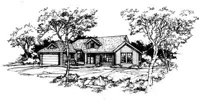 Contemporary house plans 15-245 - front exterior, 2,217 sq ft, 3 bed, 2 bath house plans | Monster House Plans