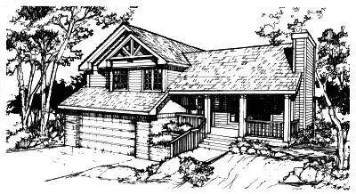 Northwest house plans 15-265 - front exterior, 1,847 sq ft, 3 bed, 2 bath house plans | Monster House Plans