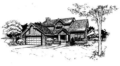 Northwest house plans 15-272 - front exterior, 1,847 sq ft, 3 bed, 2 bath house plans | Monster House Plans