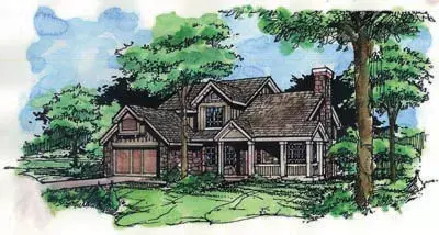 Country house plans 15-276 - front exterior, 2,025 sq ft, 3 bed, 2 bath house plans | Monster House Plans