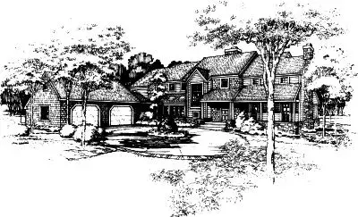 English Country house plans 15-290 - front exterior, 3,499 sq ft, 4 bed, 4 bath house plans | Monster House Plans