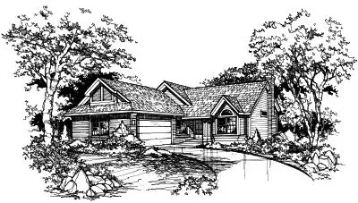 Northwest house plans 15-292 - front exterior, 1,830 sq ft, 3 bed, 2 bath house plans | Monster House Plans