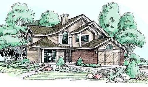 Northwest house plans 15-303 - front exterior, 2,153 sq ft, 4 bed, 2 bath house plans | Monster House Plans
