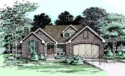 Contemporary house plans 15-331 - front exterior, 2,020 sq ft, 3 bed, 2 bath house plans | Monster House Plans