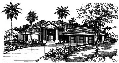Contemporary house plans 15-367 - front exterior, 4,532 sq ft, 4 bed, 3 bath house plans | Monster House Plans