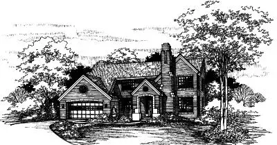 Contemporary house plans 15-373 - front exterior, 2,569 sq ft, 4 bed, 2 bath house plans | Monster House Plans