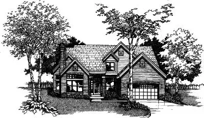 Contemporary house plans 15-380 - front exterior, 2,565 sq ft, 4 bed, 2 bath house plans | Monster House Plans