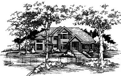 Contemporary house plans 15-382 - front exterior, 3,354 sq ft, 5 bed, 2 bath house plans | Monster House Plans