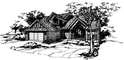 Contemporary house plans 15-403 - front exterior, 2,109 sq ft, 4 bed, 2 bath house plans | Monster House Plans